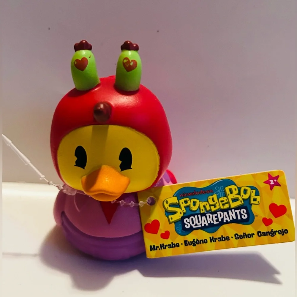 NEW!! Nickelodeon’s SpongeBob & Mr. Krabs Valentine’s Day Rubber Duck Set (NWT)